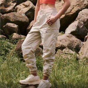 FP Movement Wherever I Roam Pants Cream Joglger Track NWOT Size XS NWOT